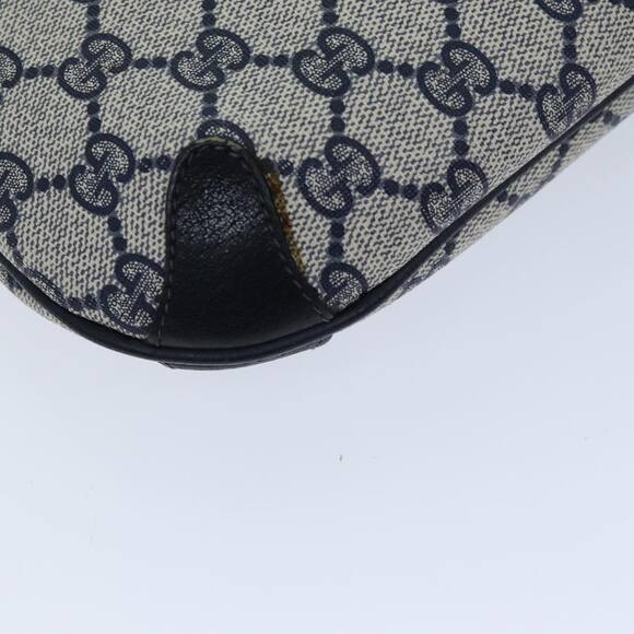GUCCI GG Supreme Sherry Line Shoulder Bag Pvc Navy Red 39 02 026 - Picture 11 of 16